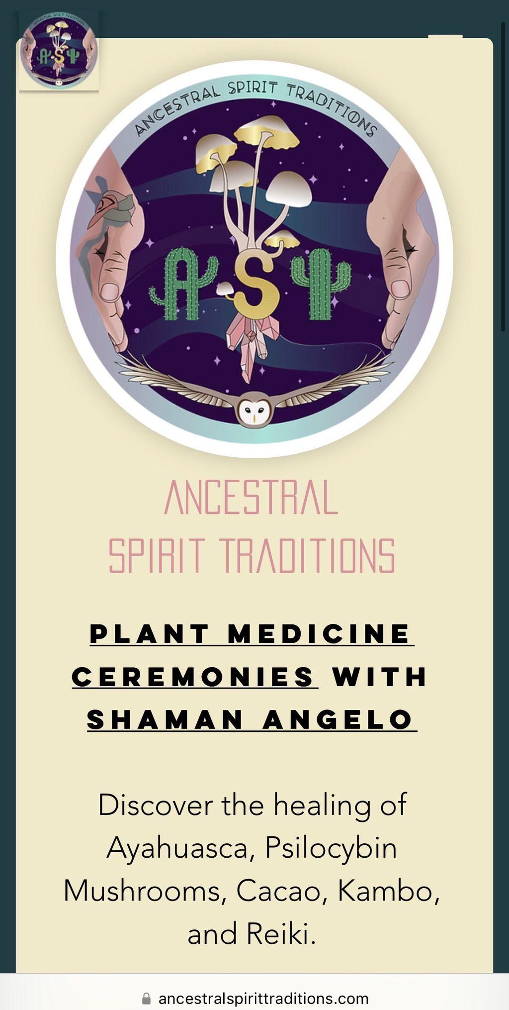 Ancestralspirittraditions dot com 