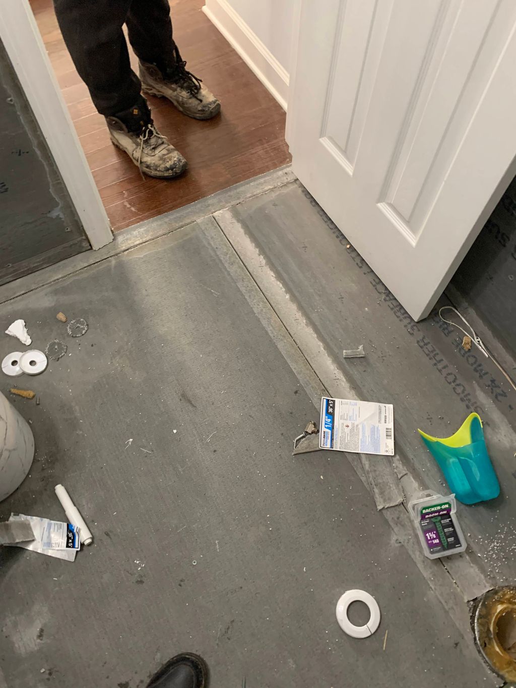 pre work for the tile 