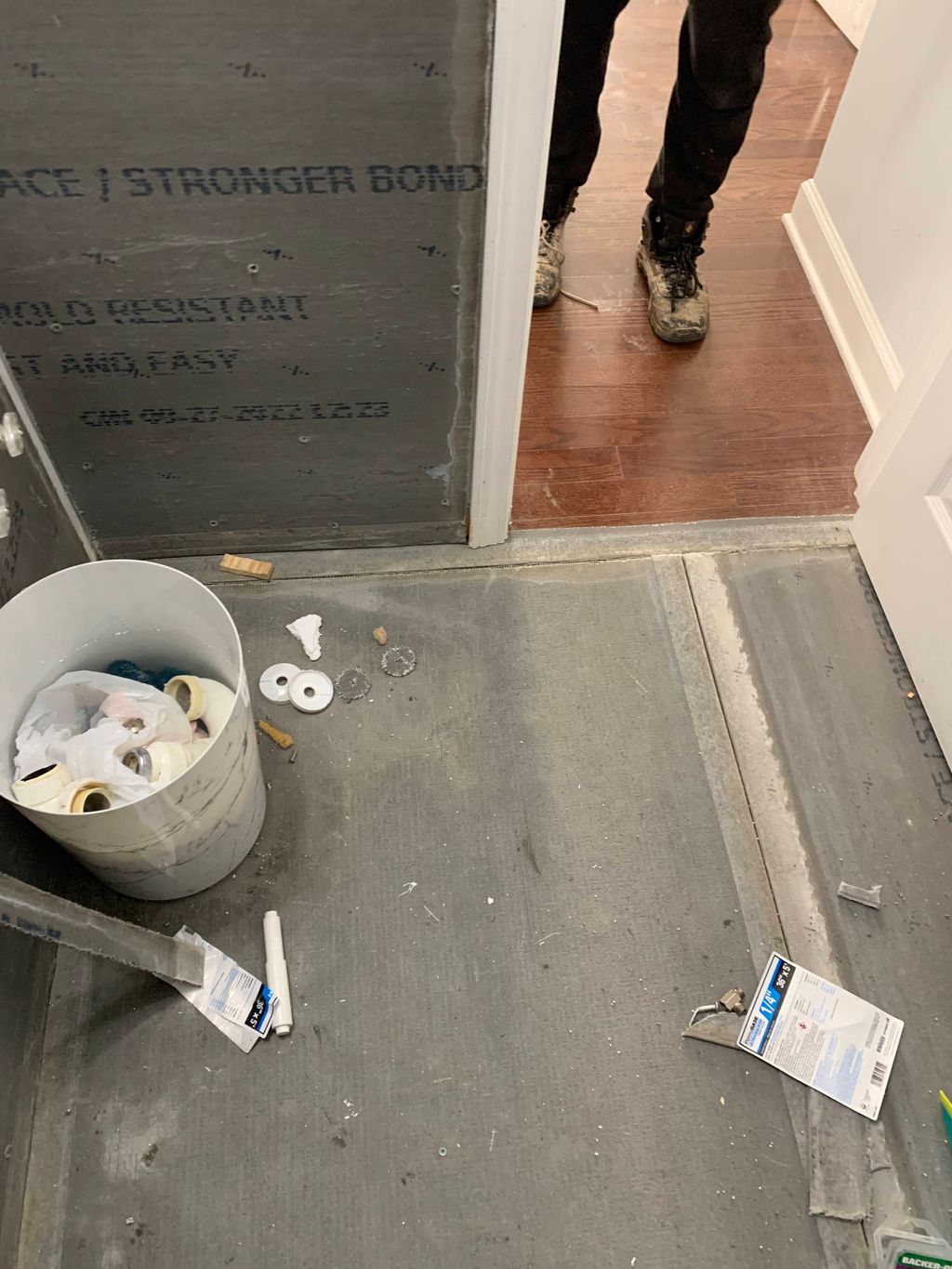 pre work for the tile 