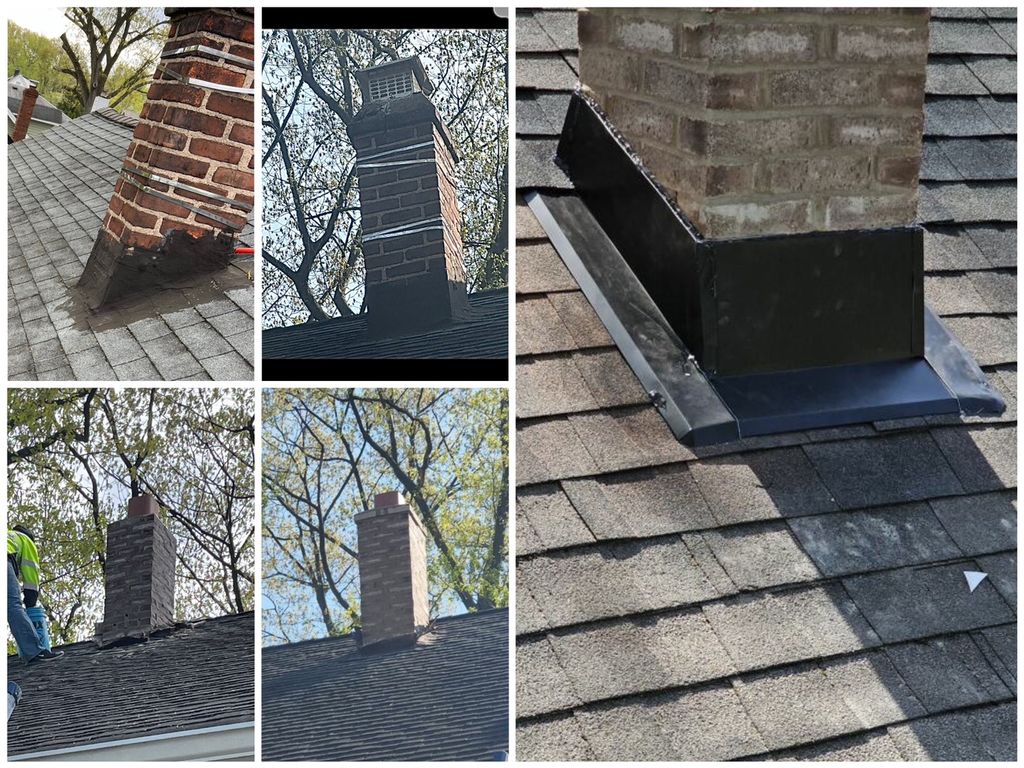 Chimney Rebuild and Aluminum Flashing