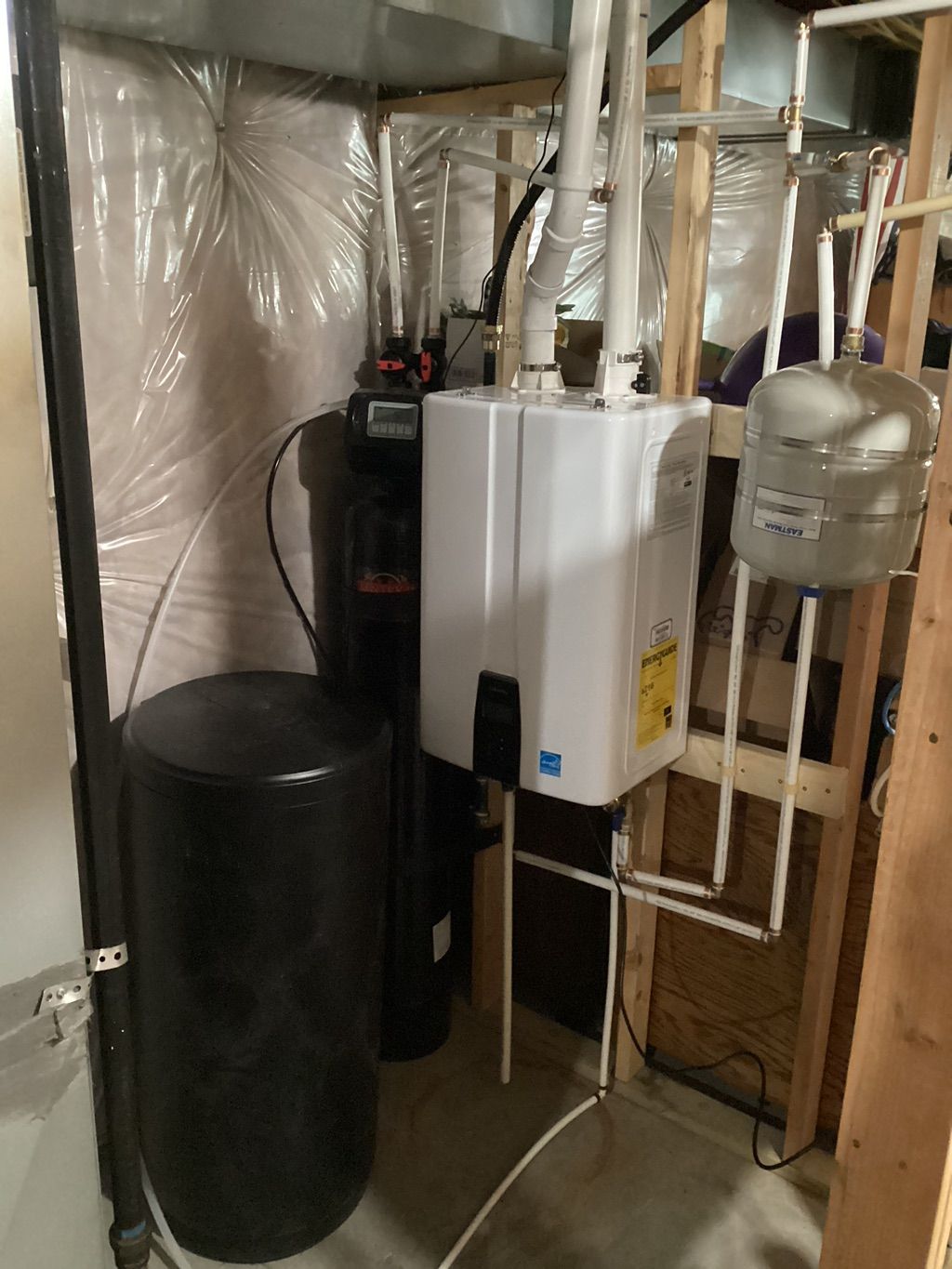 Replaced 40 gallon heater with Navien and new wate