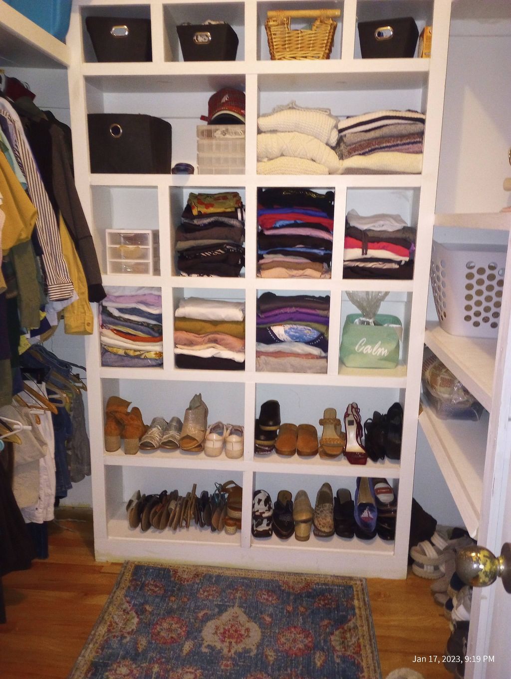 when I was almost through organizing...