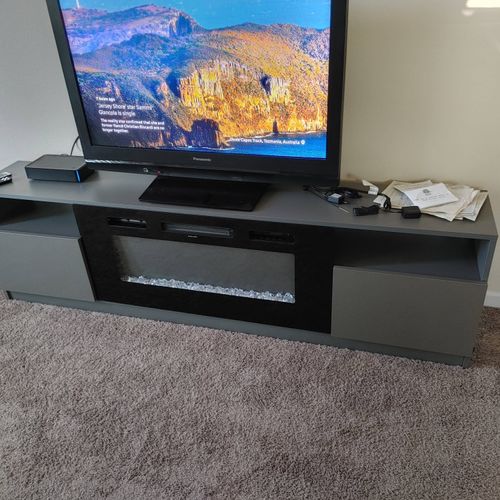 TV stands with fireplace