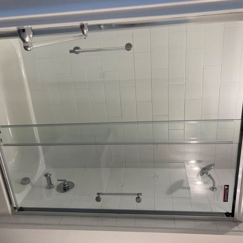 Installed sliding glass doors on my tub/shower for