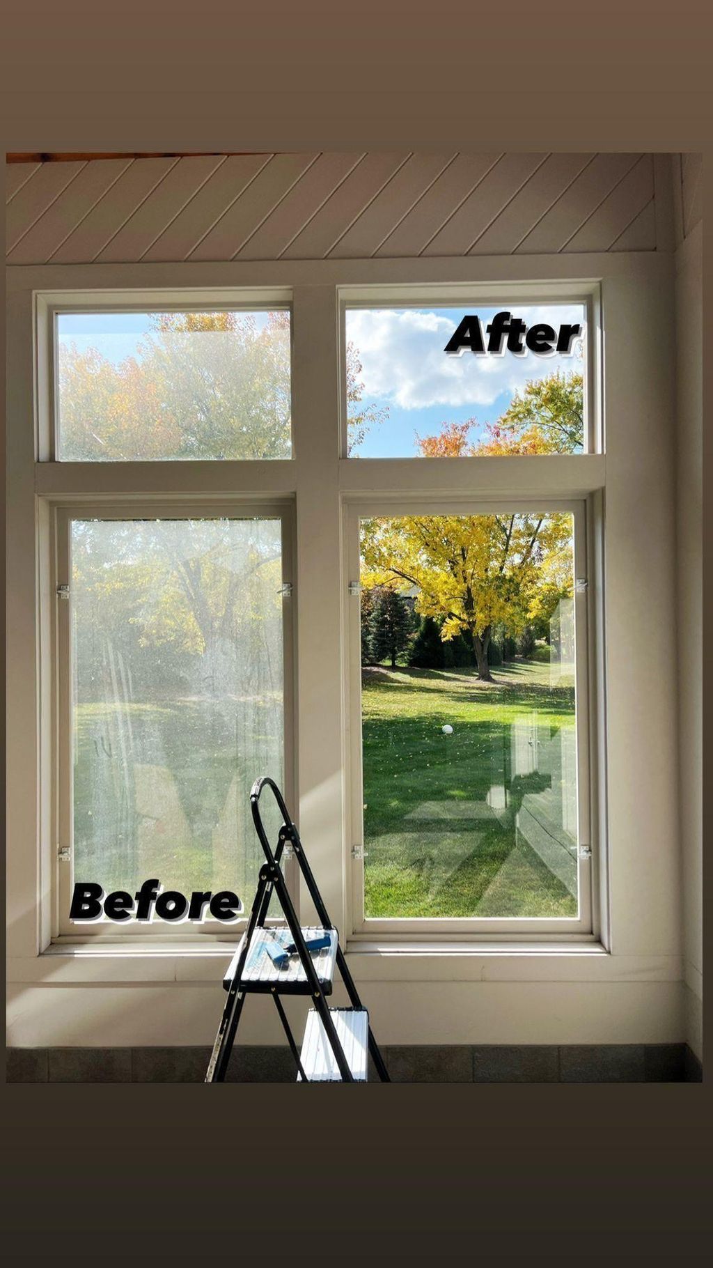 Window wash difference
