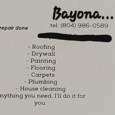 Avatar for Home🏚️ Repair🛠️ " Bayona" Pro handyman