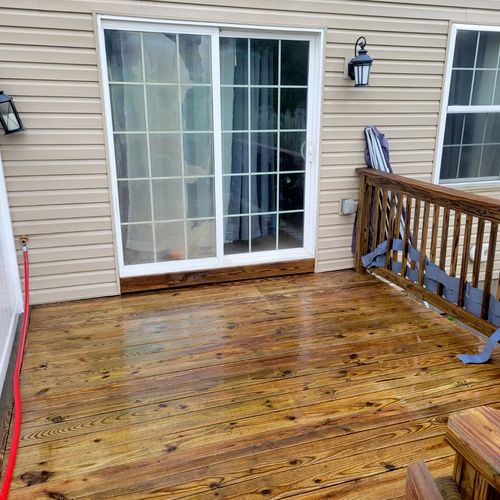 Gary did a fantastic job power washing my deck! He