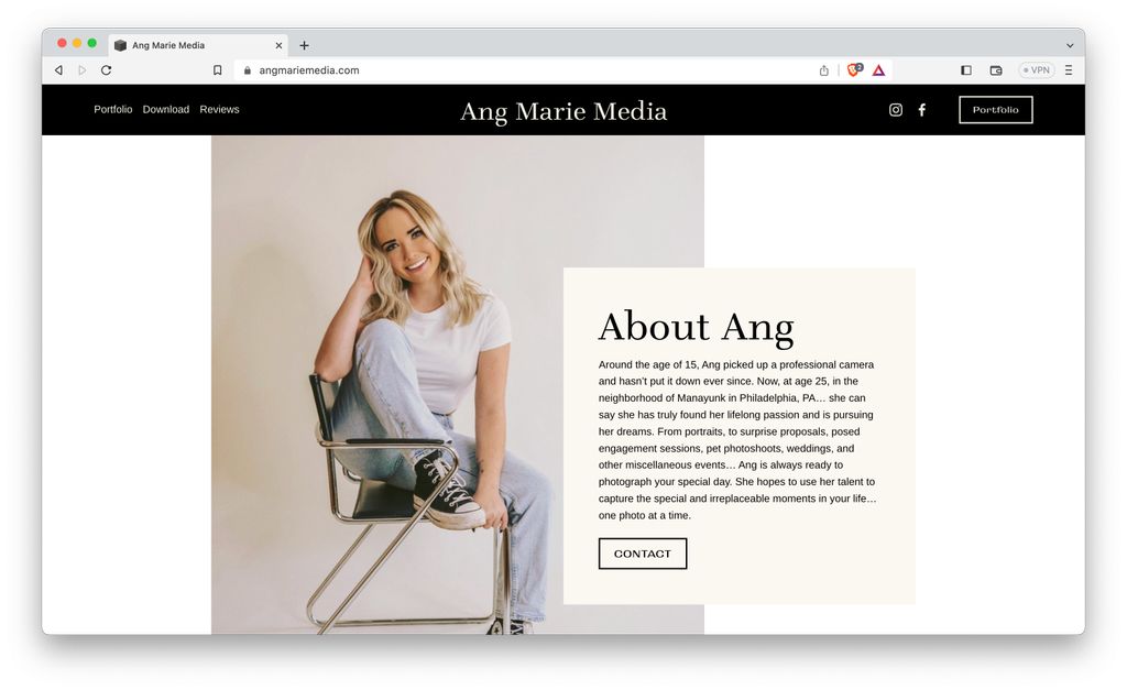 Ang Marie's Photography Website