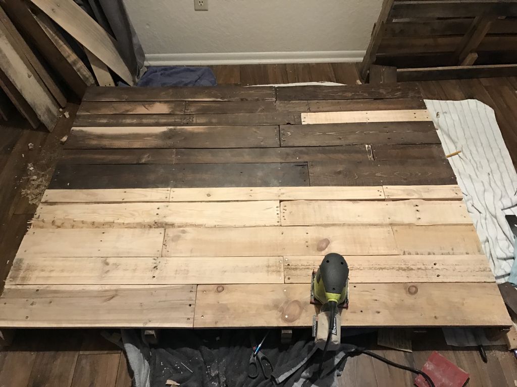 Custom headboard from reclaimed wood