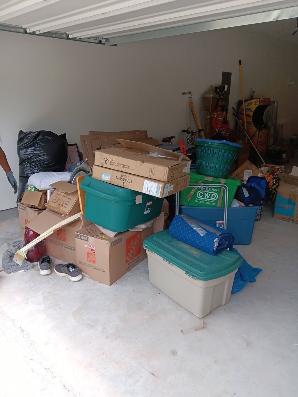 Garage debris before pic
