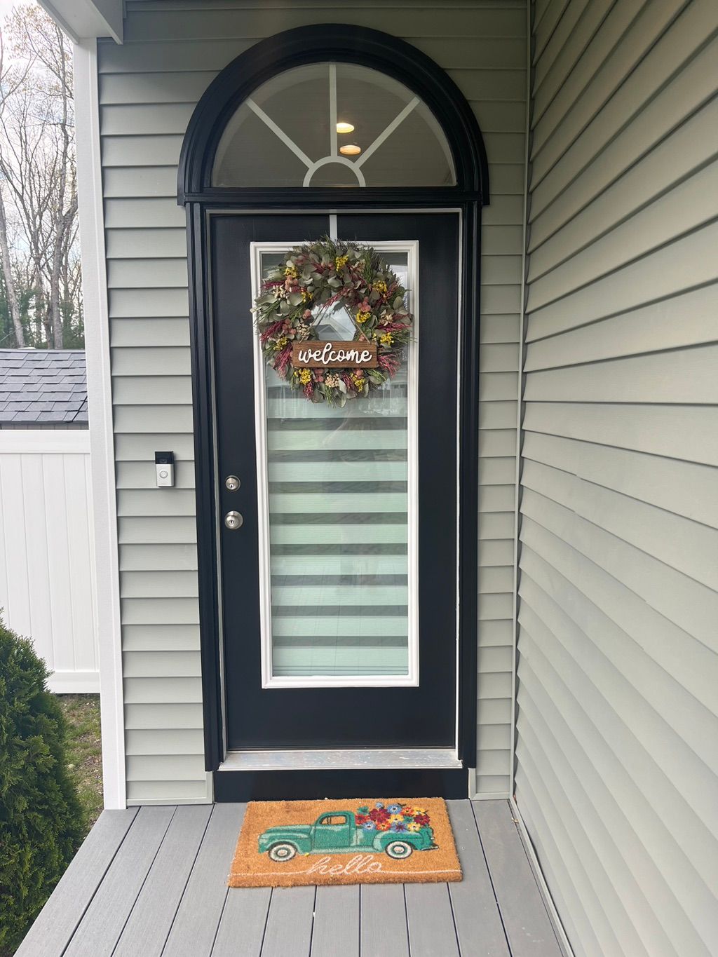 I wanted my front door painted from white to black