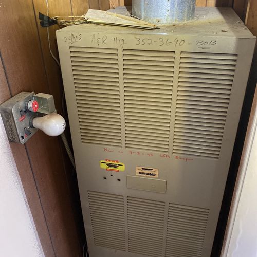 FOUND! Furnace from 1992 with potential Carbon Mon