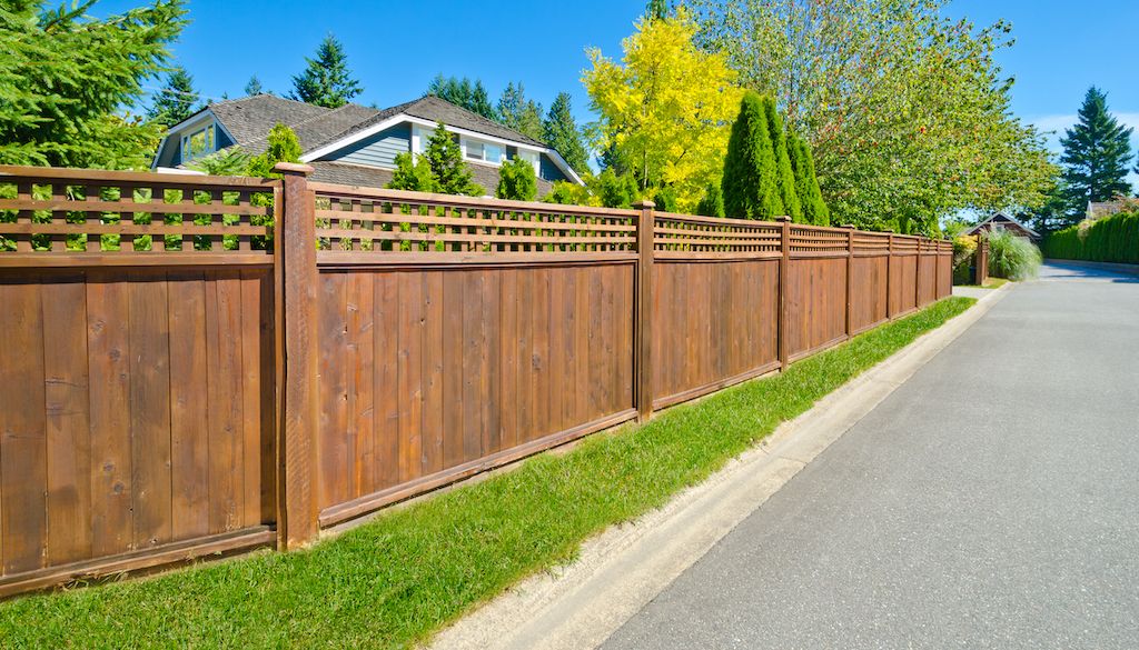 cedar fence in front of home