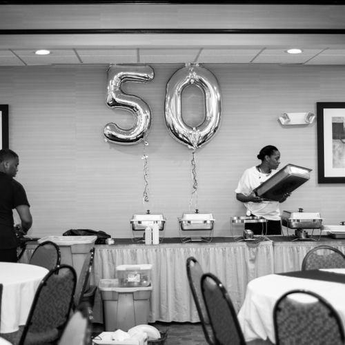 50th Birthday Party Setup
