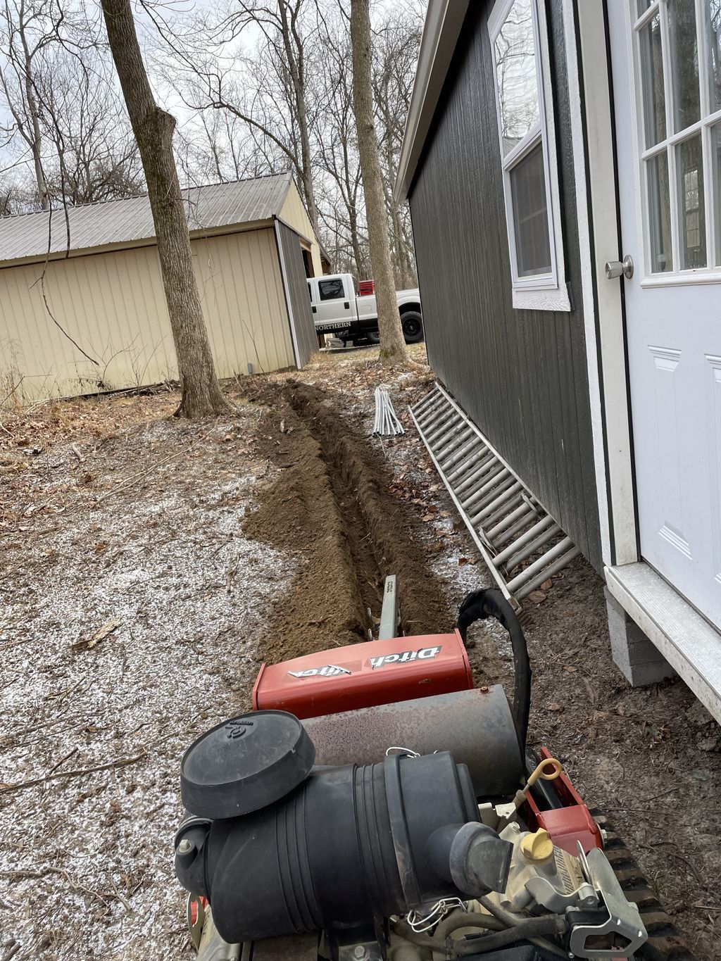 Service install for a dog kennel 