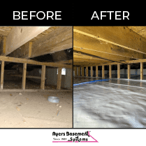 Before/After Crawl Space Encapsulation