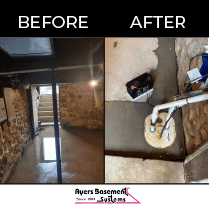 Before/After Basement Waterproofing