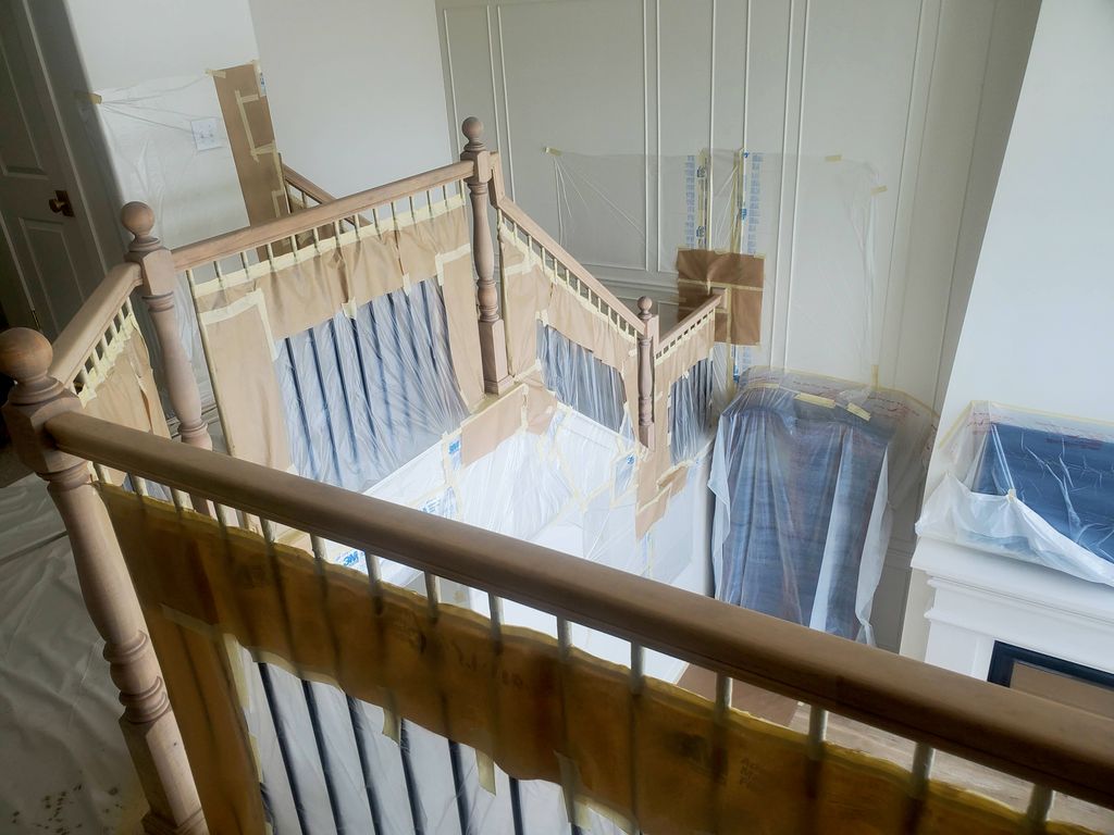 During the stain and lacquer process. 