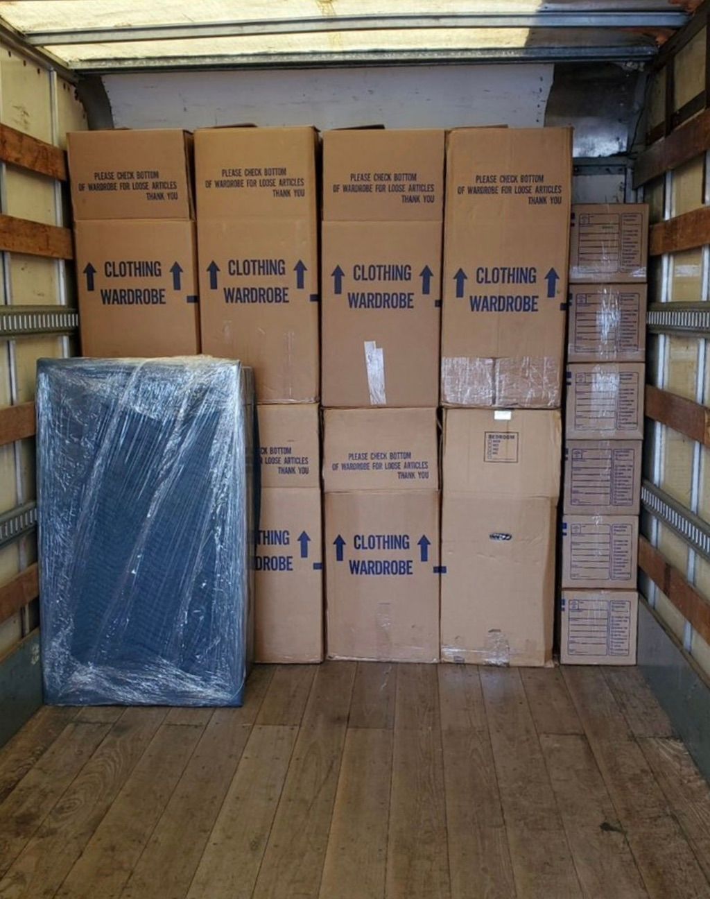 Garment boxes for hanging clothes is the easiest w