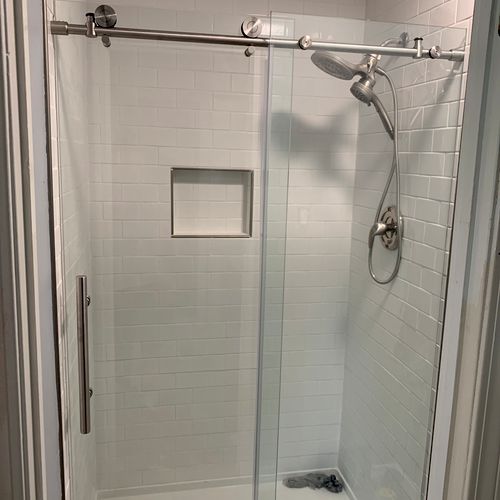 He did really nice work on installing the shower d