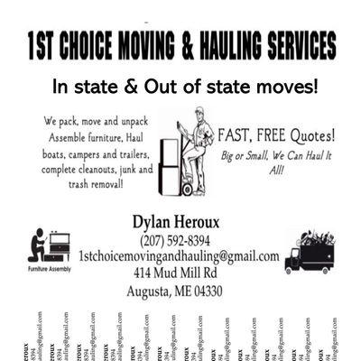 Avatar for 1st choice moving and hauling llc