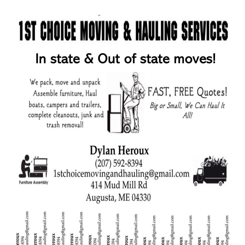 1st choice moving and hauling Services