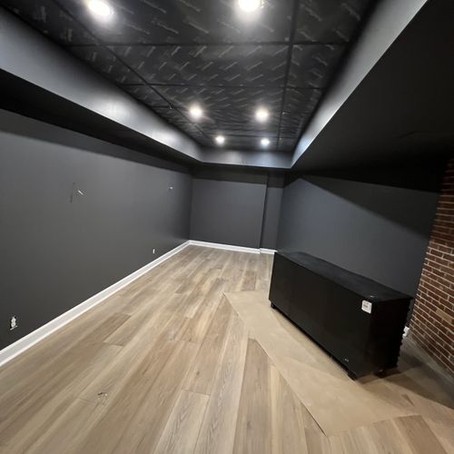 black interior cinema paint 