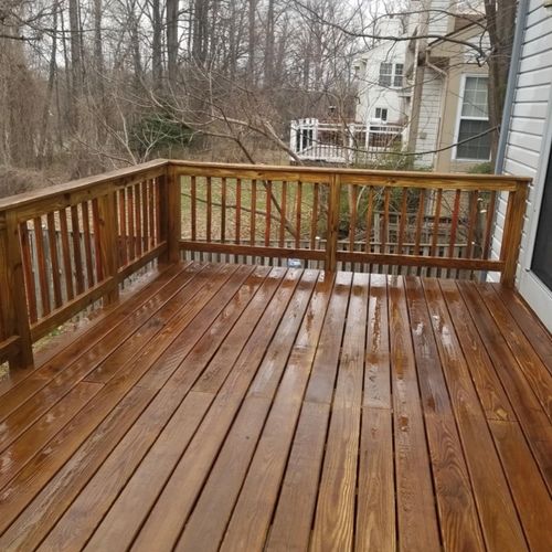 I recently got my deck pressure washed, and I was 