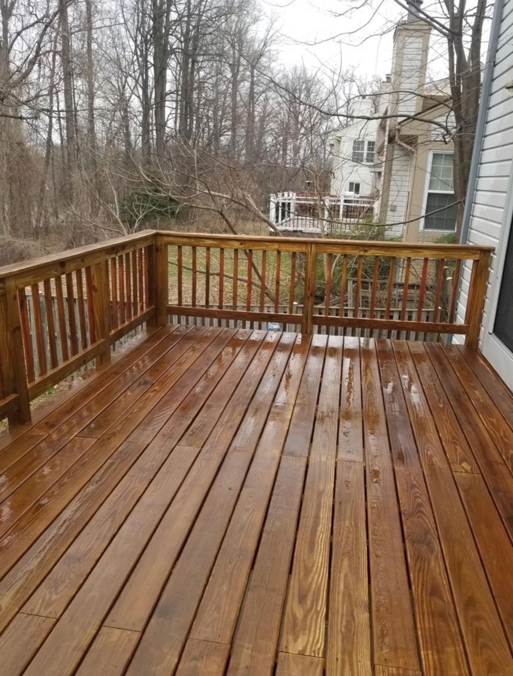 I recently got my deck pressure washed, and I was 