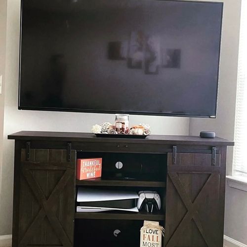 I needed a TV mounted in my living room. They were