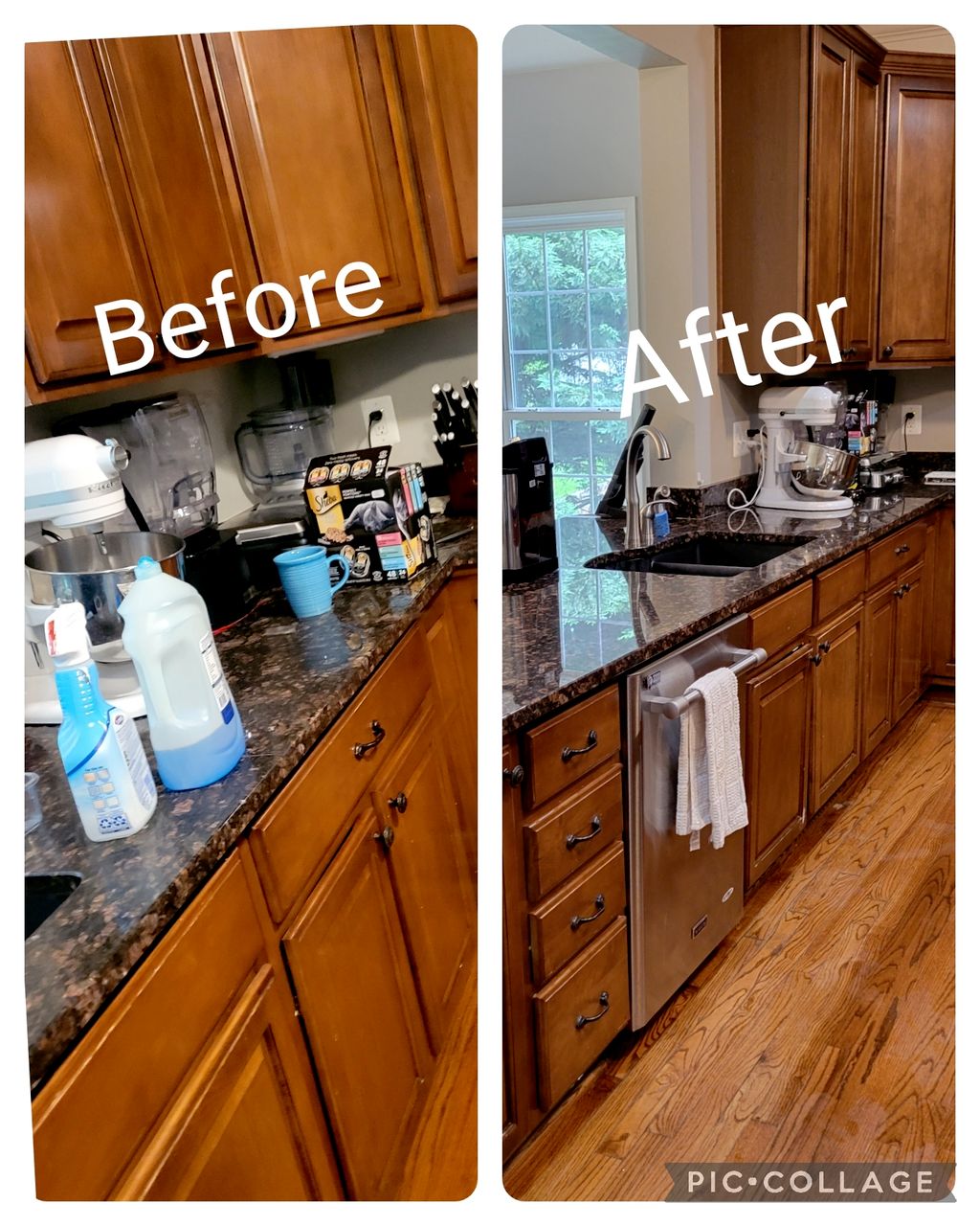 kitchen standard cleaning.