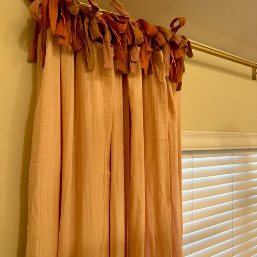 Bill did an awesome job hanging our curtains, repl