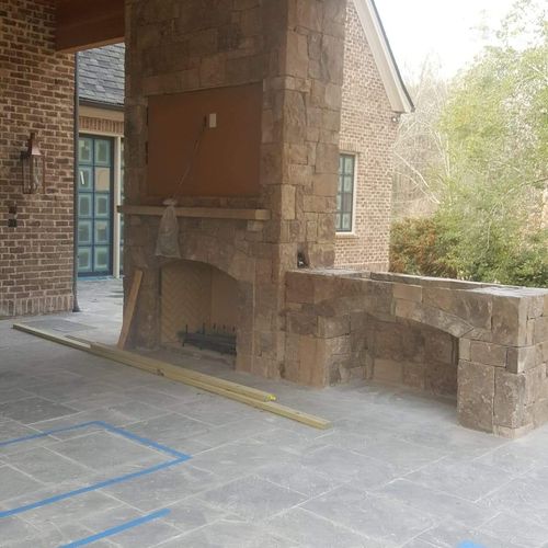 brick flireplace