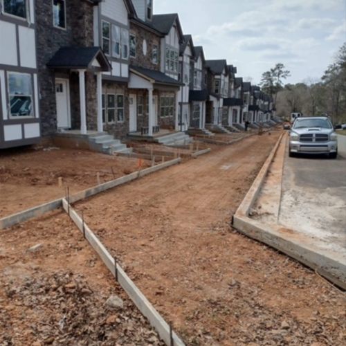 Stone Townhomes, new construction, brick steps
