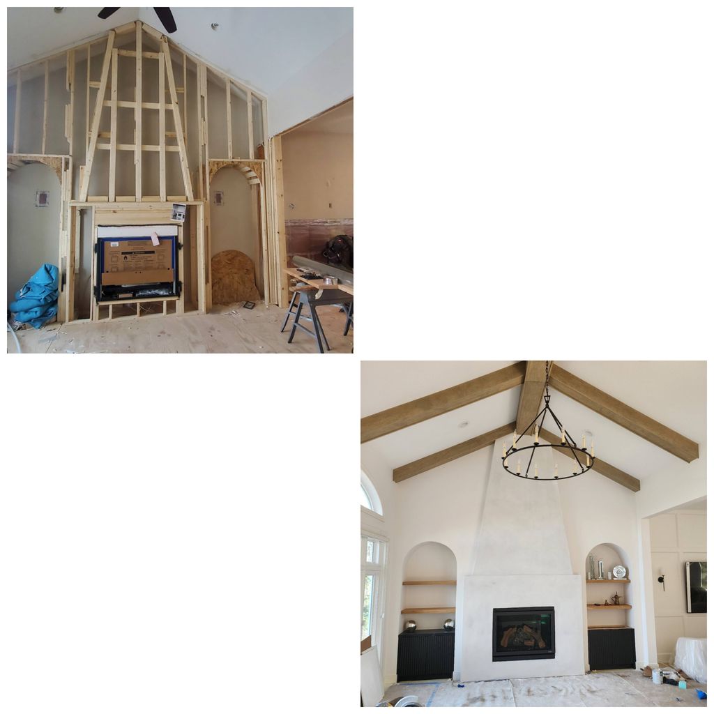 Custom drywall arches finished off with a custom p
