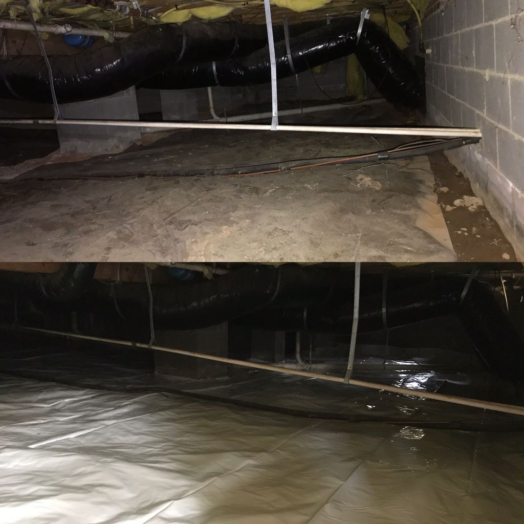 Vapor Barrier - Before and After