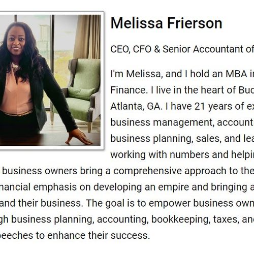 Melissa Frierson (Senior Accountant)