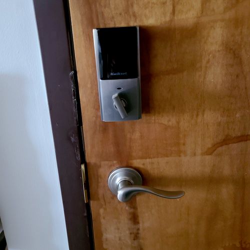 Alex installed a new smart lock on my front door a