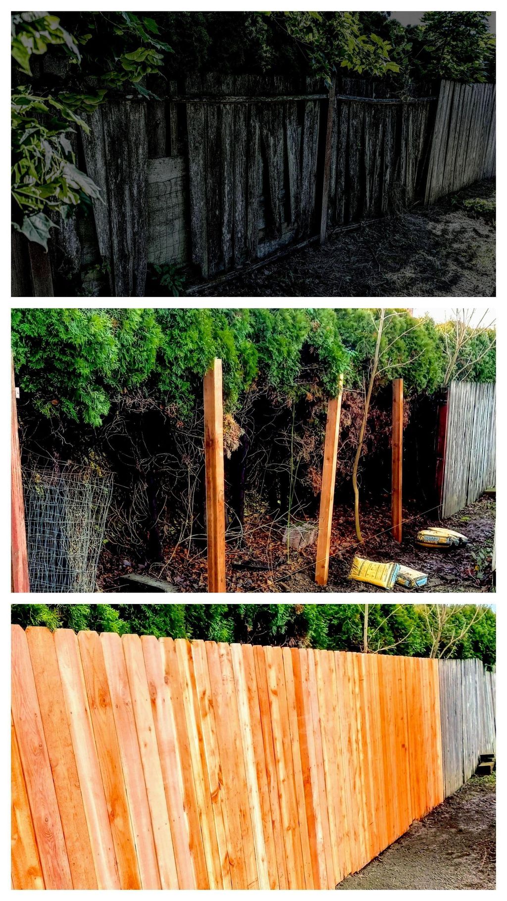 End of 2022 Salem,OR. Removed,Replaced Damaged Fen