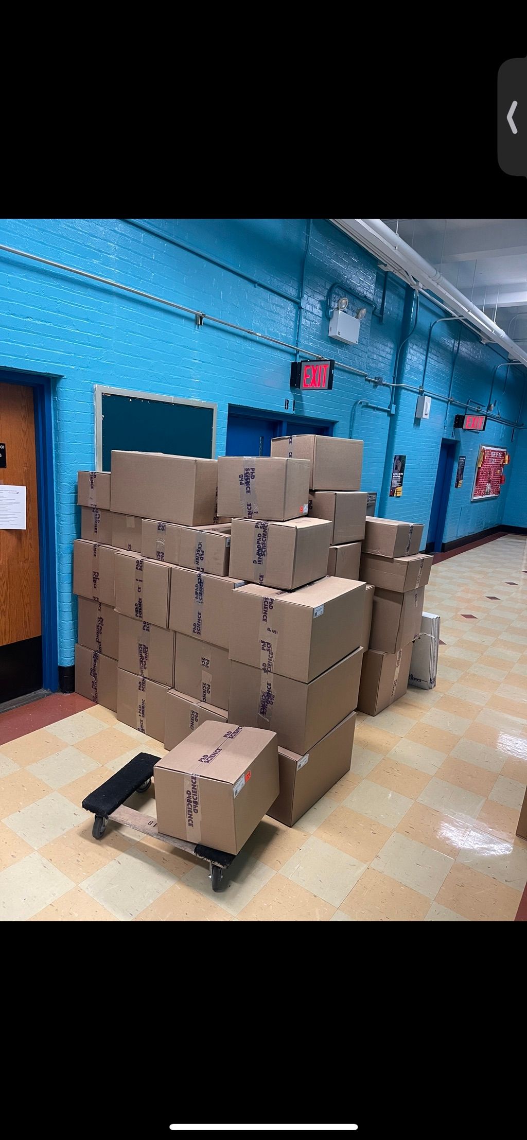 Delivered boxes of Books for an elementary school 