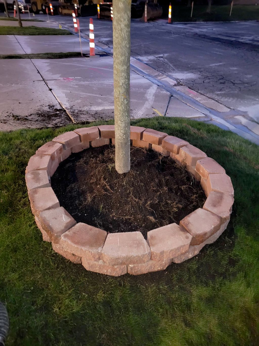 AFTER : (original stones removed , ground leveled,