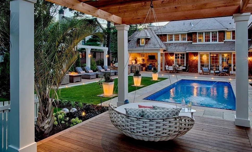 backyard landscaping ideas luxury pool and deck