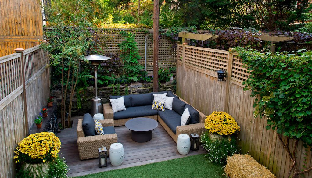 backyard seating area