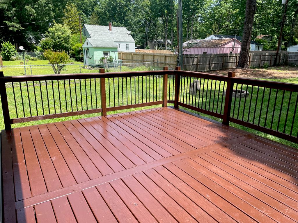 Steve did a fantastic job staining my deck. I star