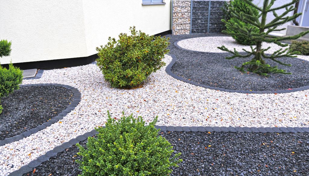 decorative gravel in front yard landscaping