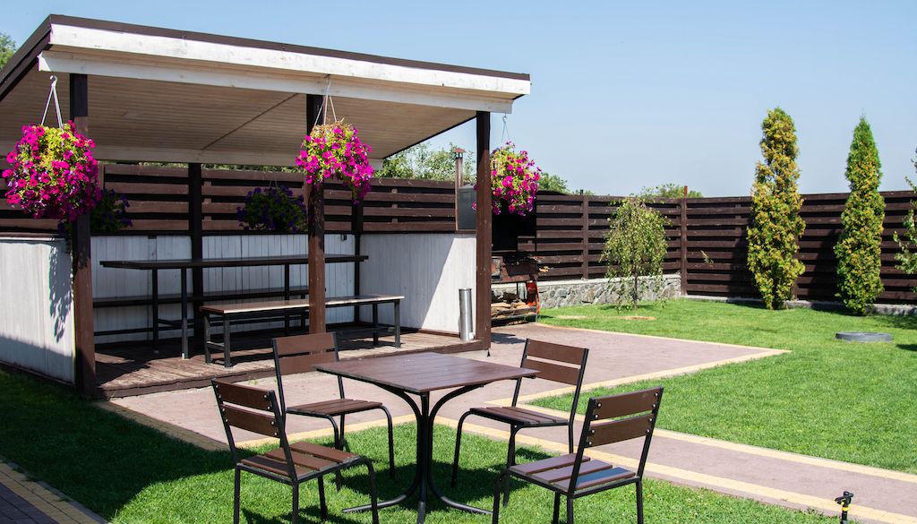 gazebo in backyard