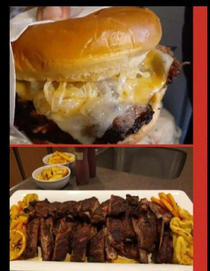 Brisket Sandwich on Brioche bun, with caramelized 