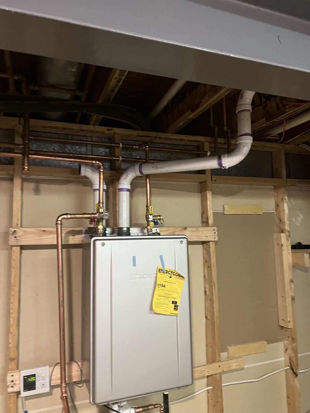 tankless water heater install