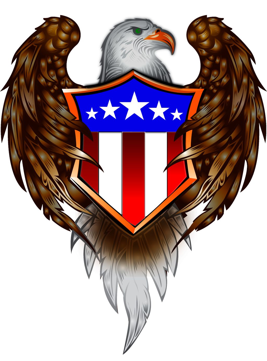 Custom Illustration of an Eagle for Roofing Compan