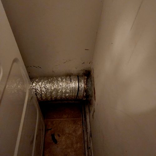 Great job, done quickly but expertly! Dryer vent w